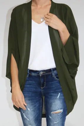 Plain Kimono Khaki Short