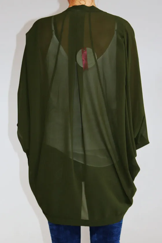 Plain Kimono Khaki Short