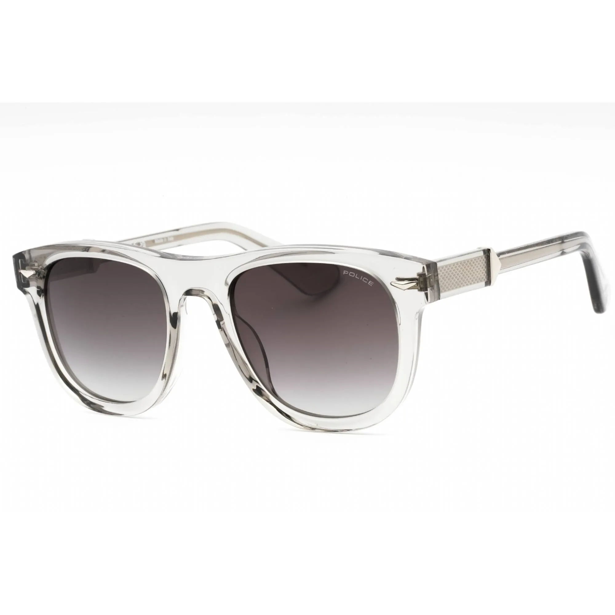 Police Men's Sunglasses - Grey Acetate Square Shape Full Rim Frame | SPLL87M 03GU
