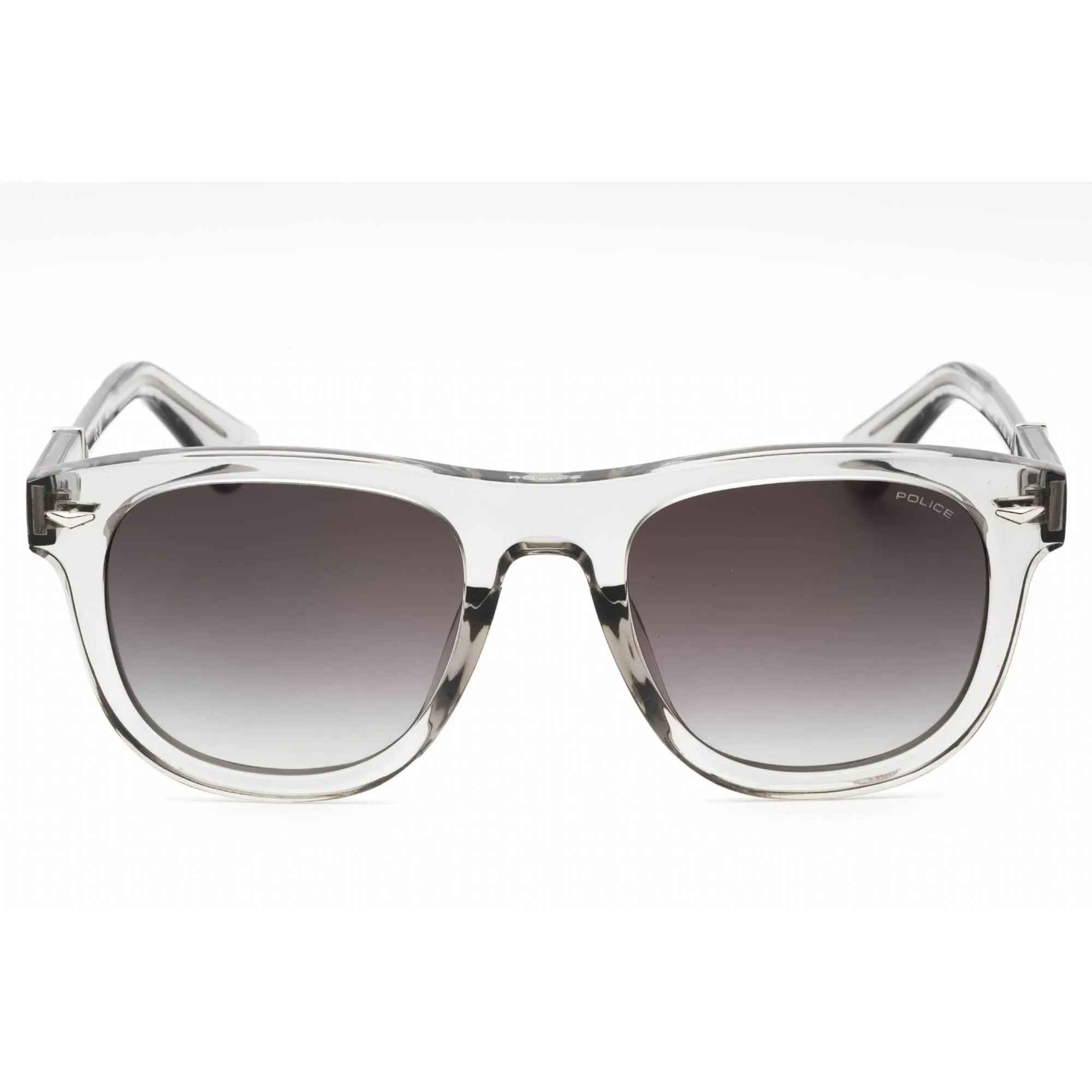 Police Men's Sunglasses - Grey Acetate Square Shape Full Rim Frame | SPLL87M 03GU