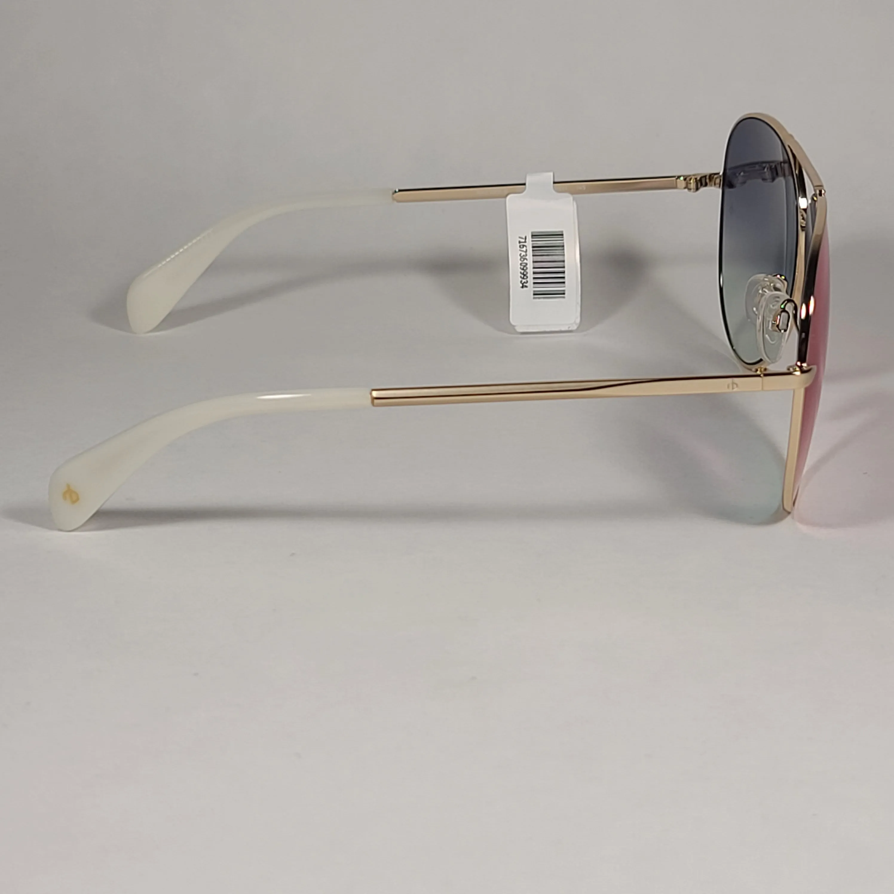 RAG & BONE Aviator Sunglasses Light Gold Frame Purple Flash Gradient Lens RNB1006/S 3YGHI