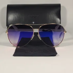 RAG & BONE Aviator Sunglasses Light Gold Frame Purple Flash Gradient Lens RNB1006/S 3YGHI