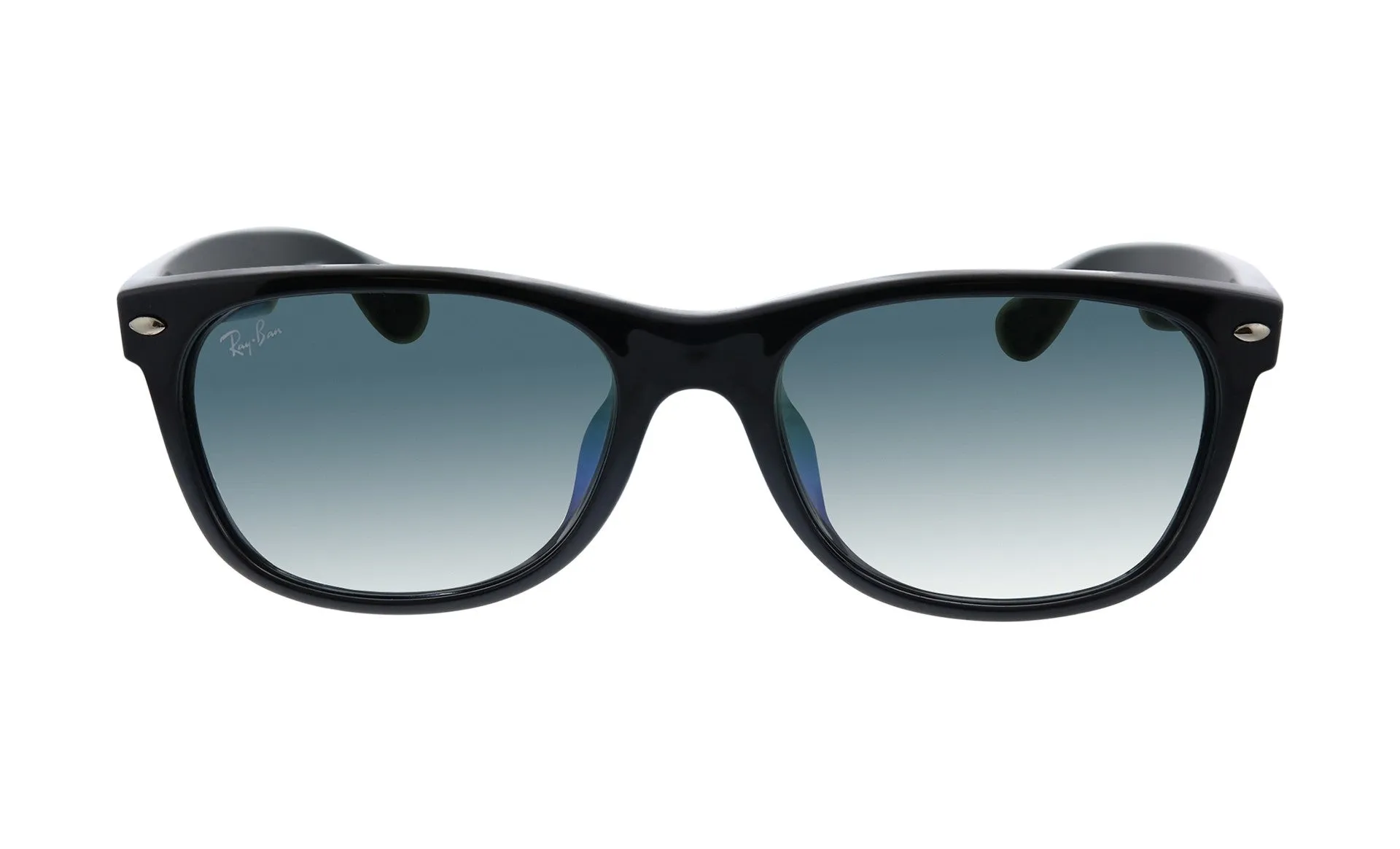 Ray Ban Black Sunglasses with Green Gradient Lenses-RB_2132F_901/3A_55mm
