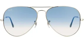 Ray Ban Silver Sunglasses with Blue Gradient Lenses-RB_3025_003/3F_55mm