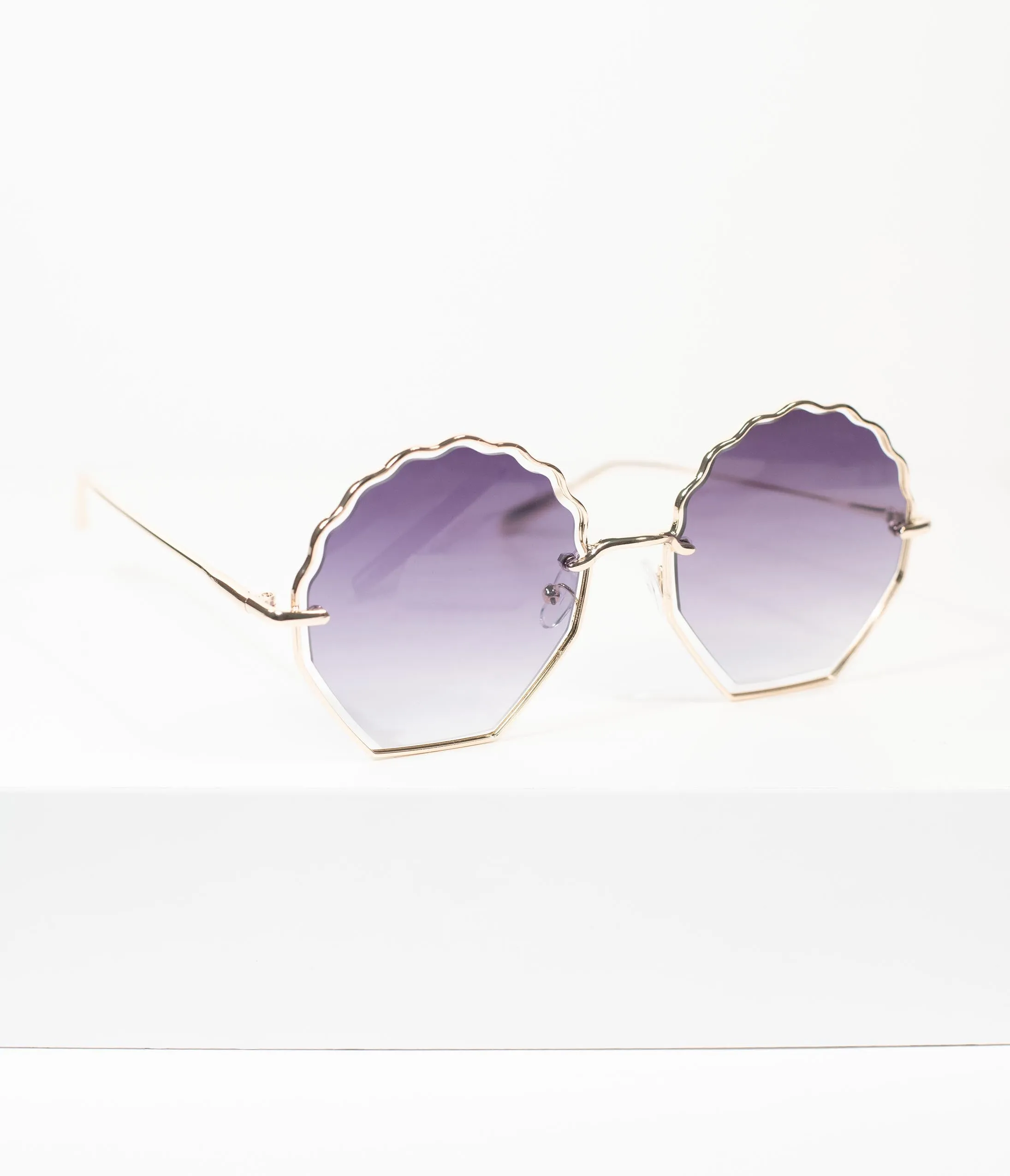 Retro Gold Sunshine Rounded Sunglasses
