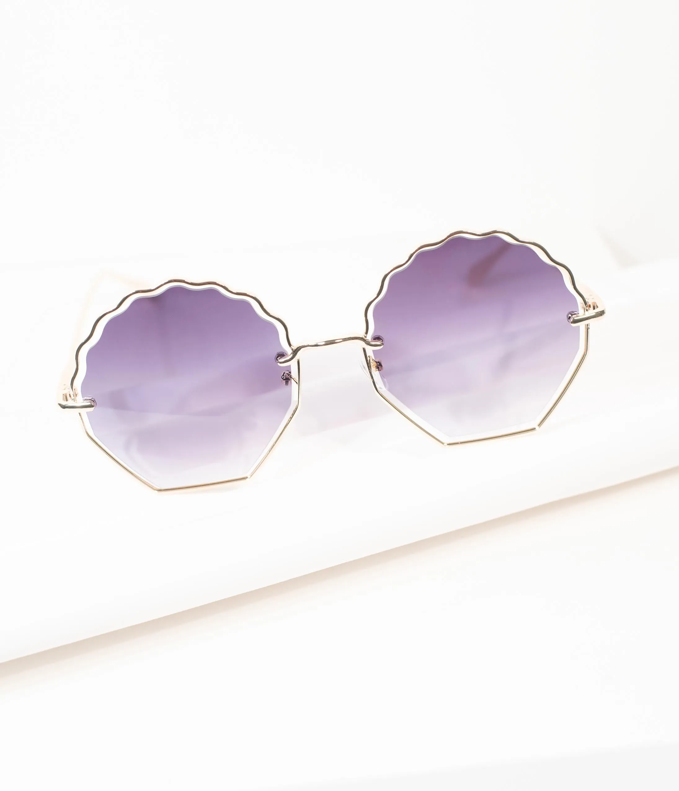 Retro Gold Sunshine Rounded Sunglasses