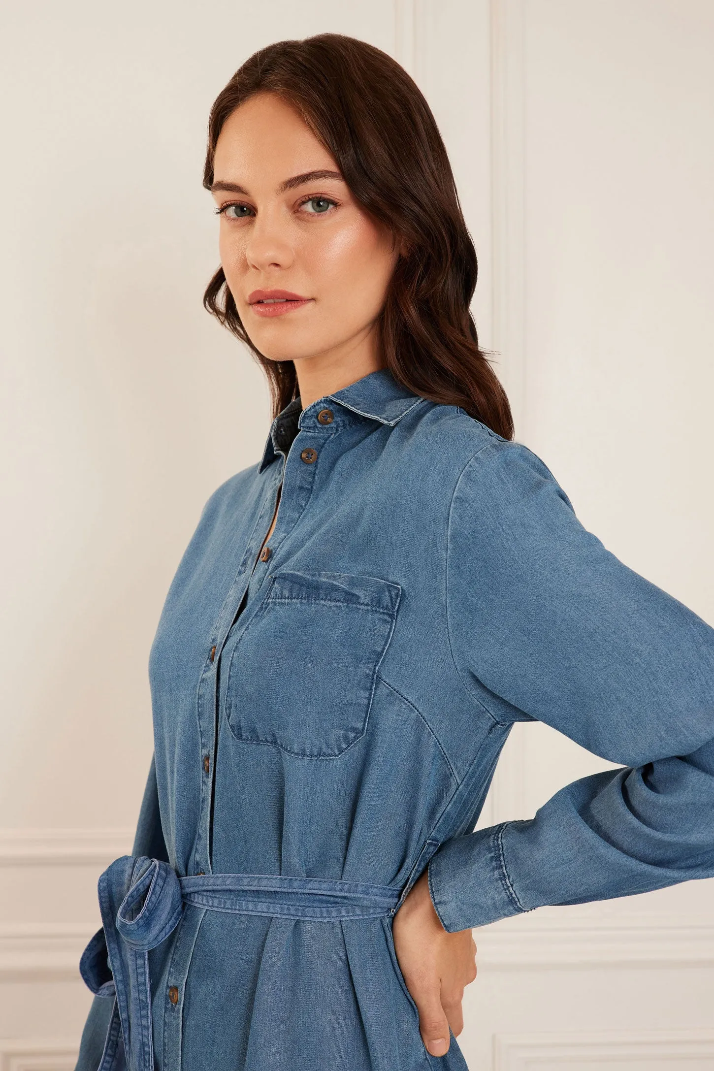 Robe-chemise en Lyocell - Femme