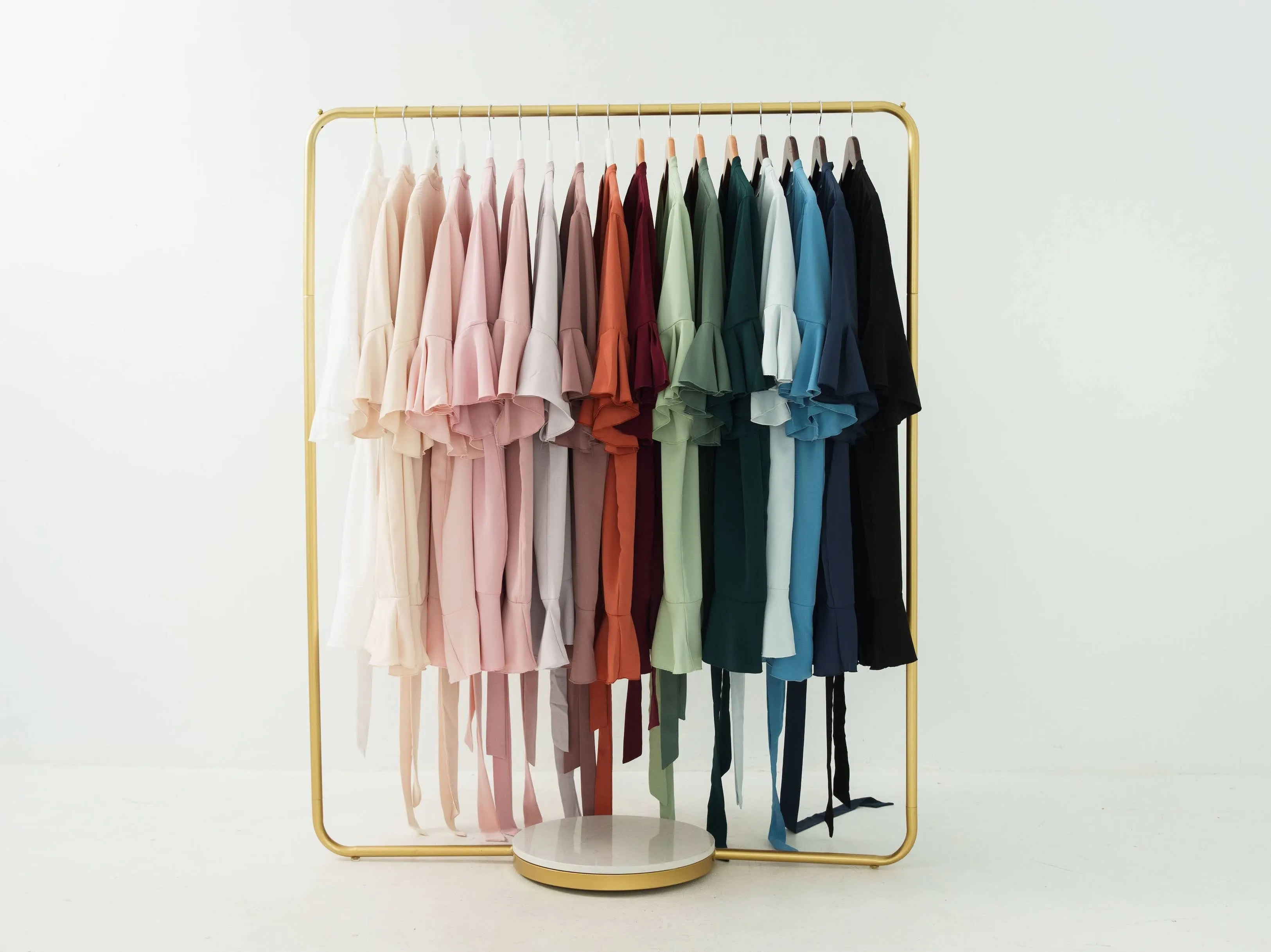 Ruffle Bridal Party Robes in Wine