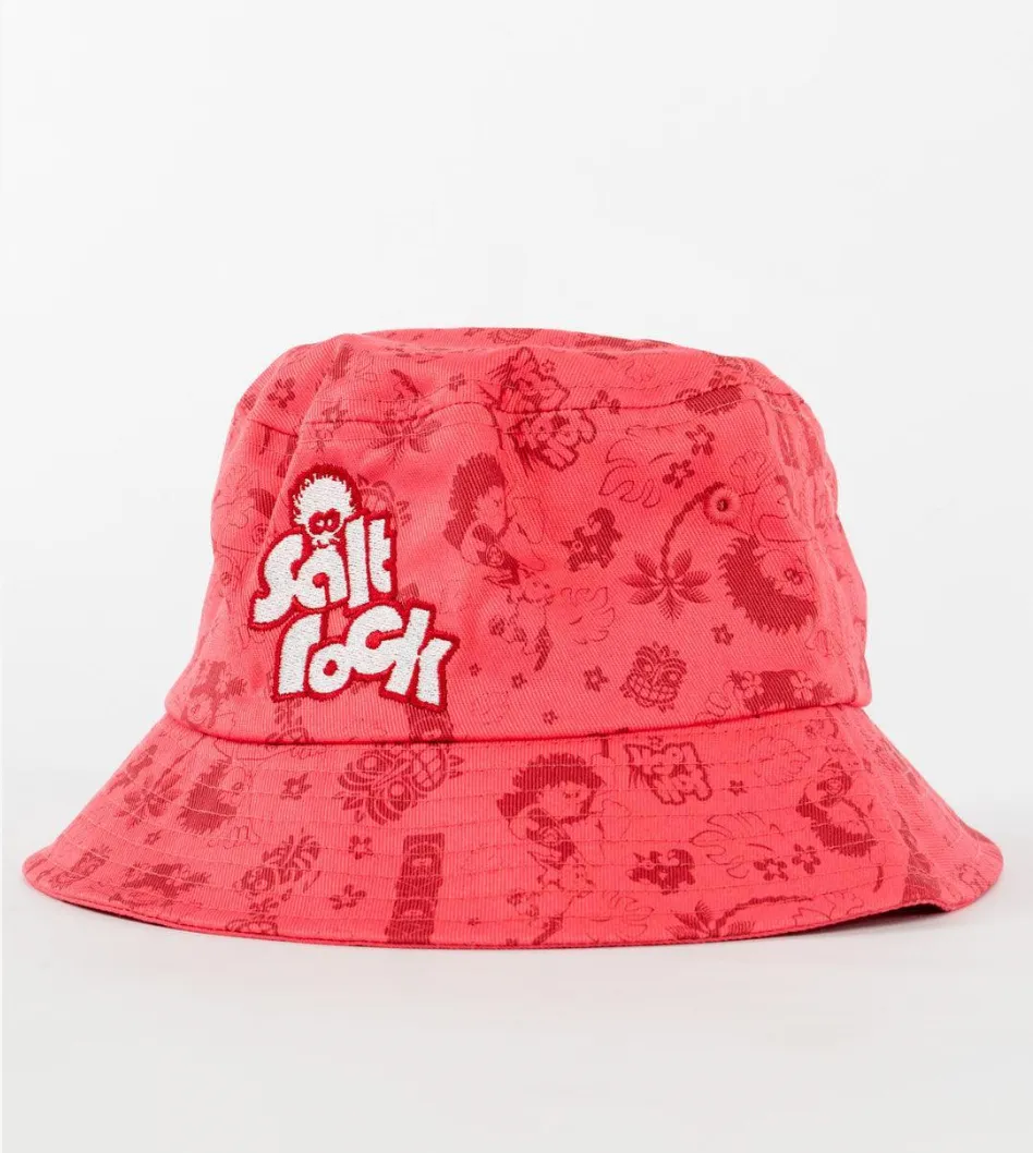 Saltrock Tiki Tok - Kids Bucket Hat - Red/Blue
