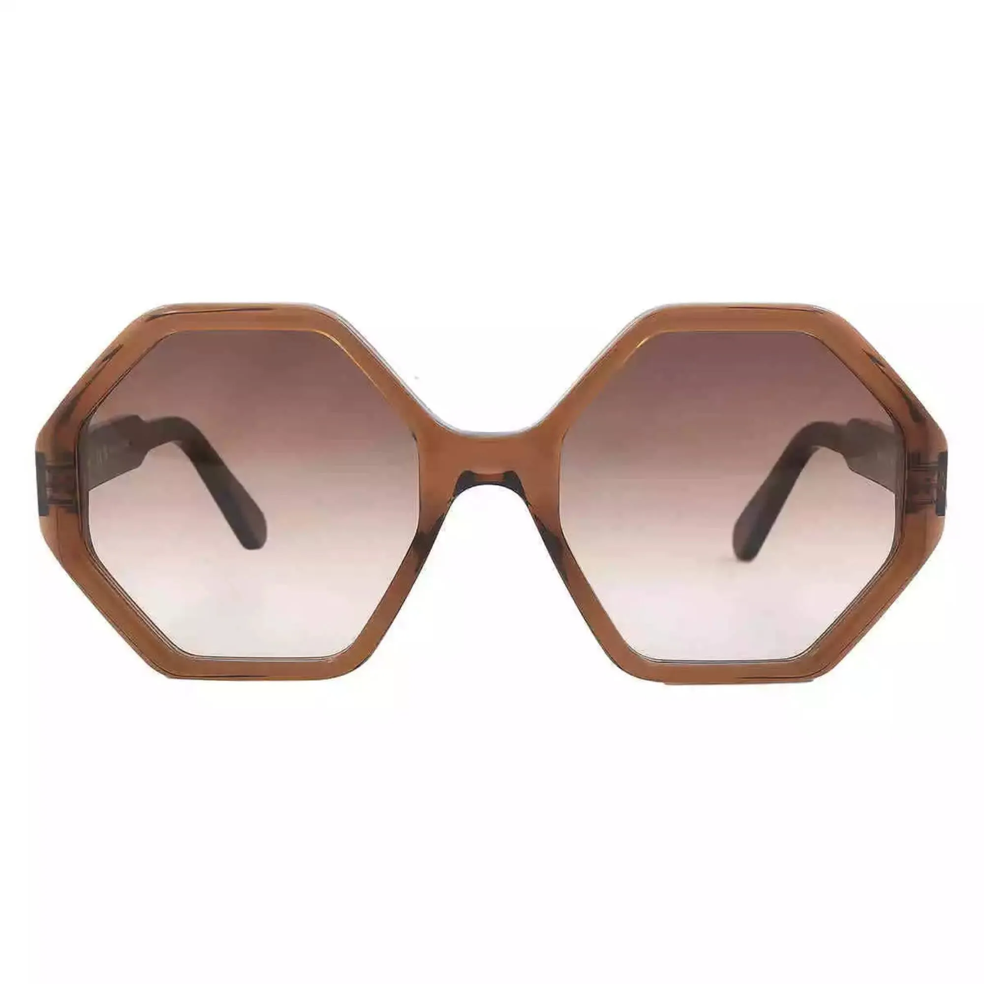 Salvatore Ferragamo Women's Sunglasses - Brown Acetate Geometric Frame | SF1070S 210
