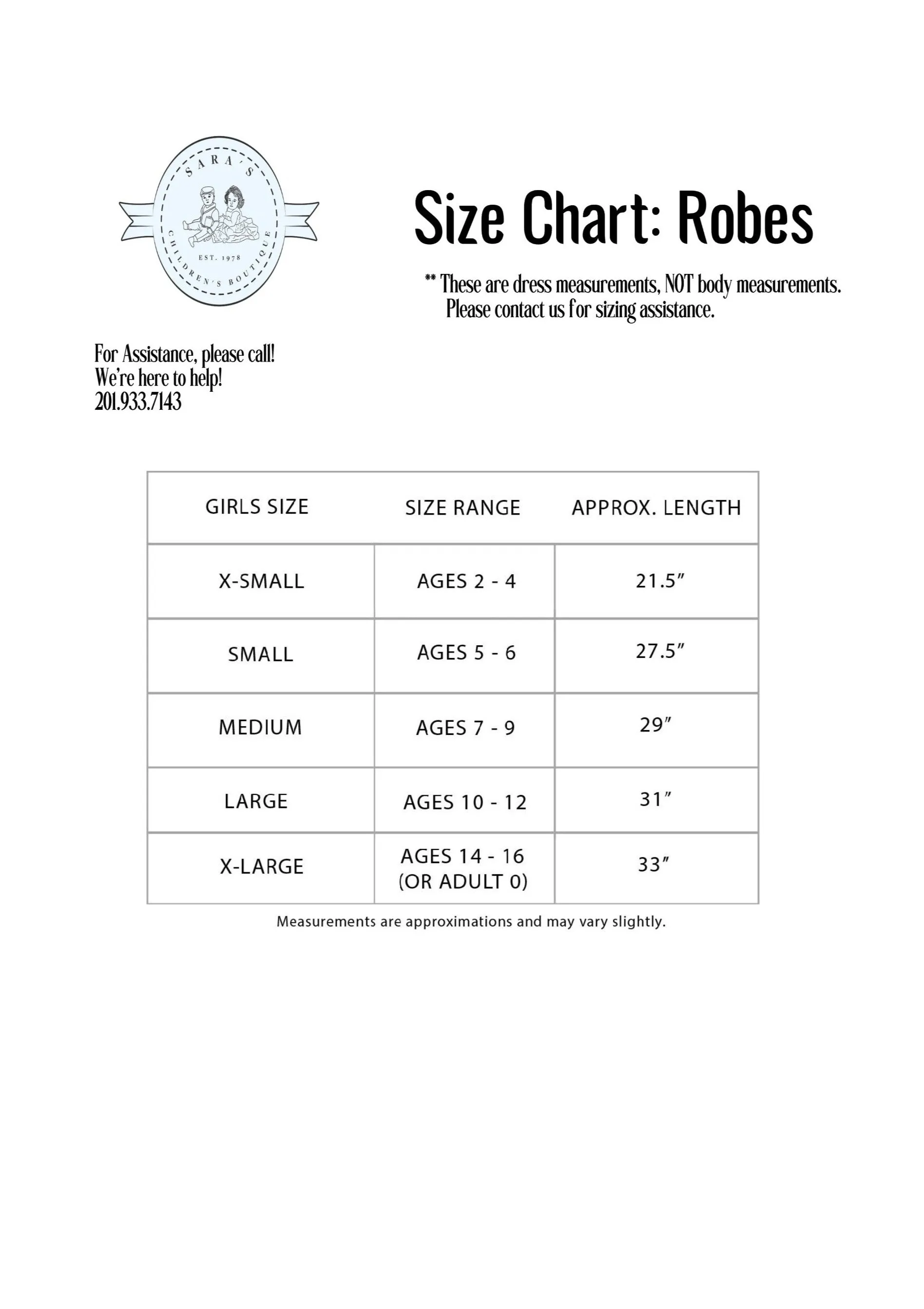 Sara's Girls’ White Satin Robe
