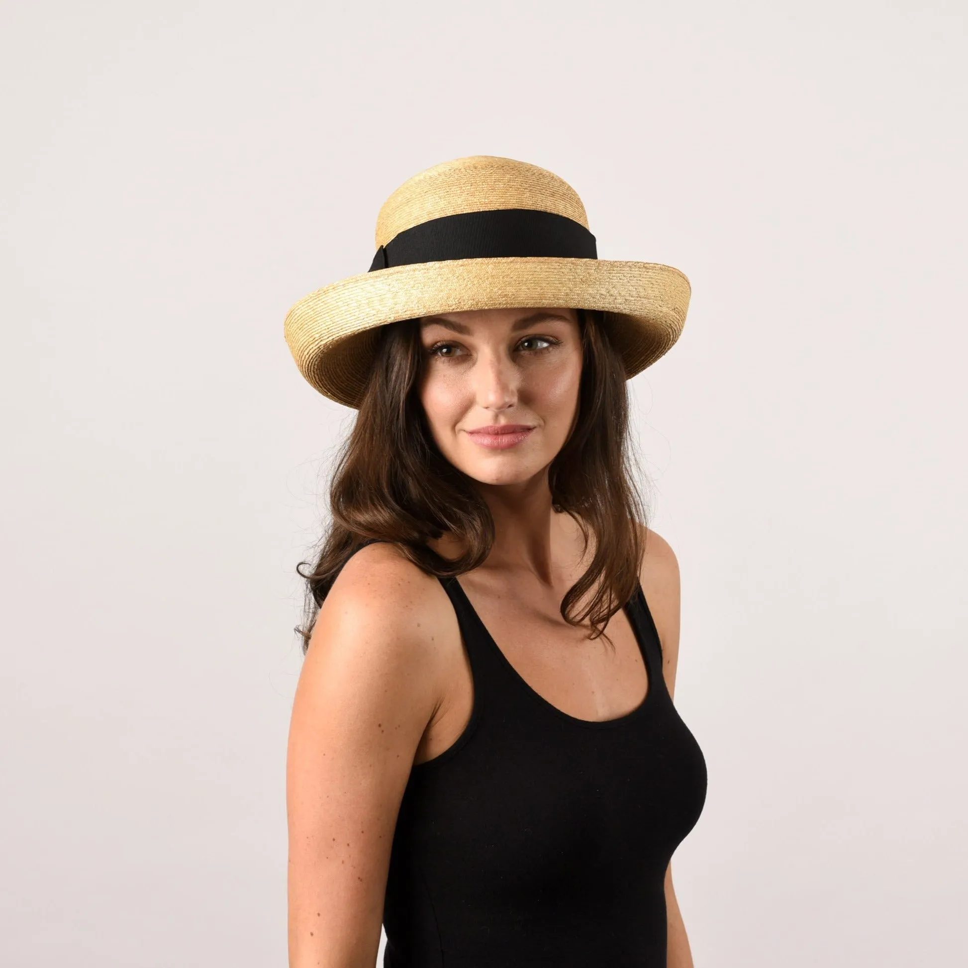 Sconset, Small Brim - Leghorn Straw