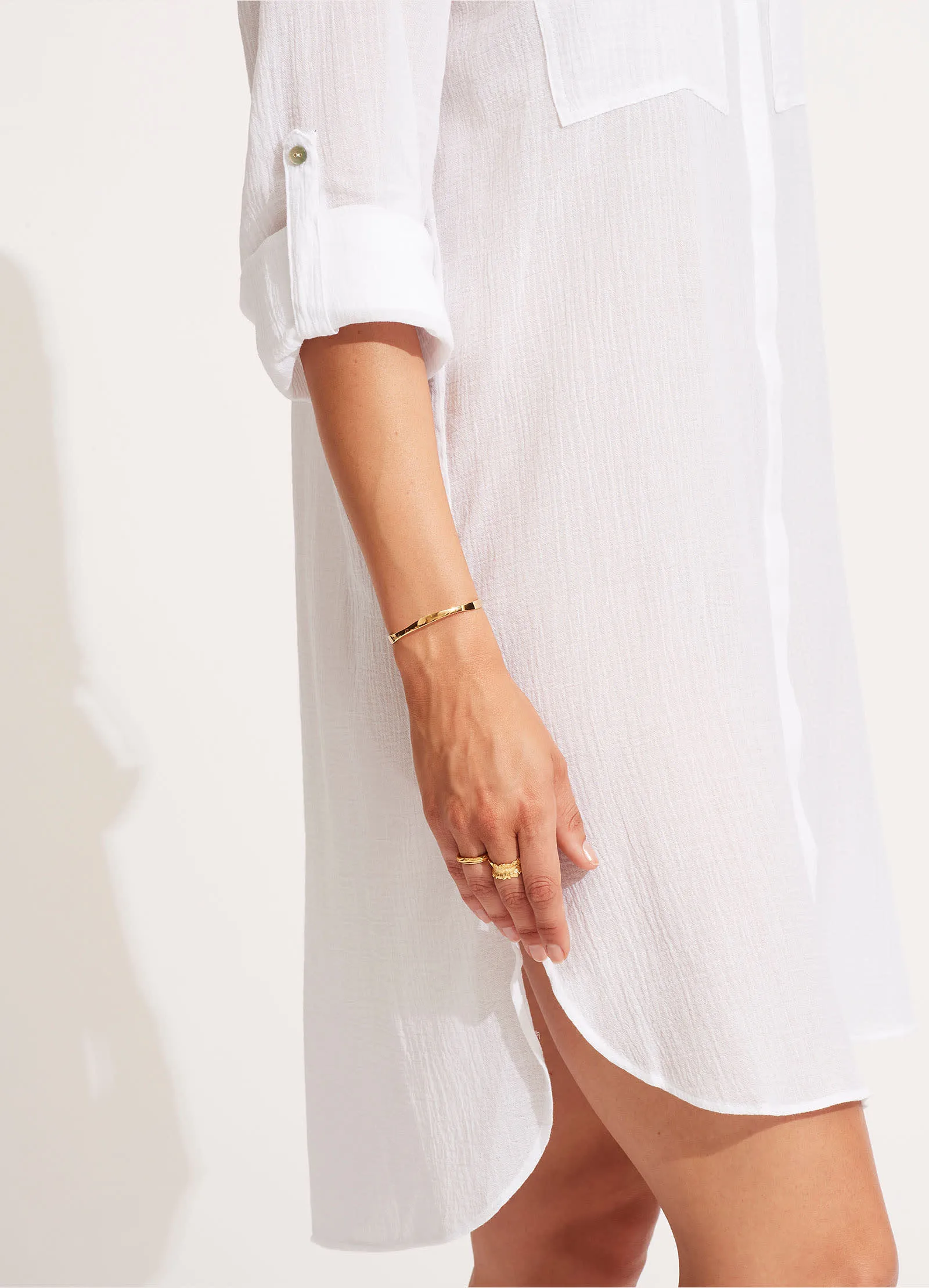 Seafolly Crinkle Twill Beach Shirt