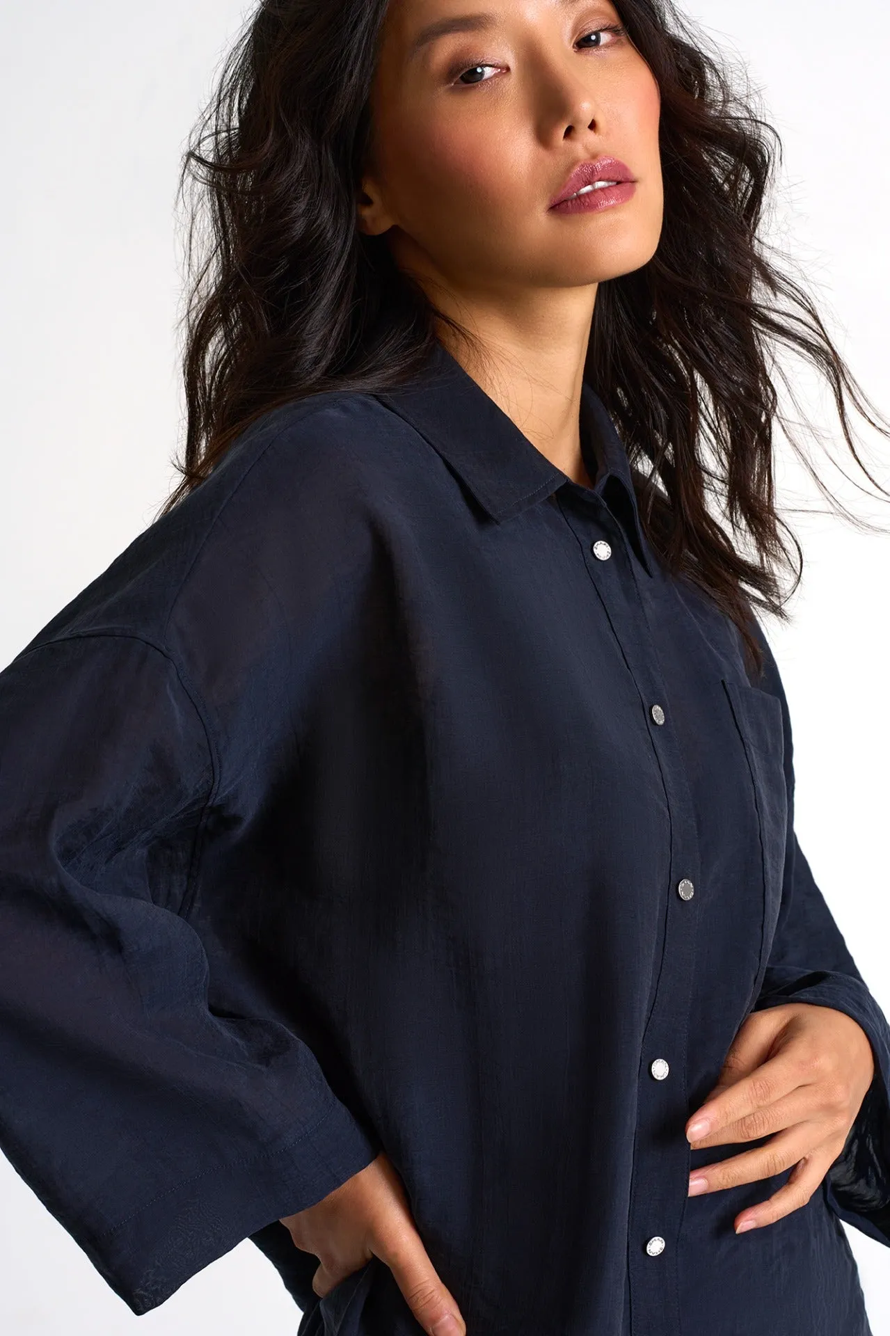 Shan Ary Oversized Shirt - Navy