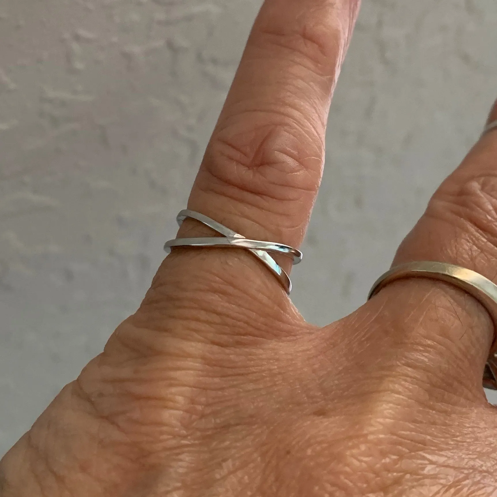 Sterling Silver Crisscross Toe Ring, Silver Ring, X Ring, Boho Ring