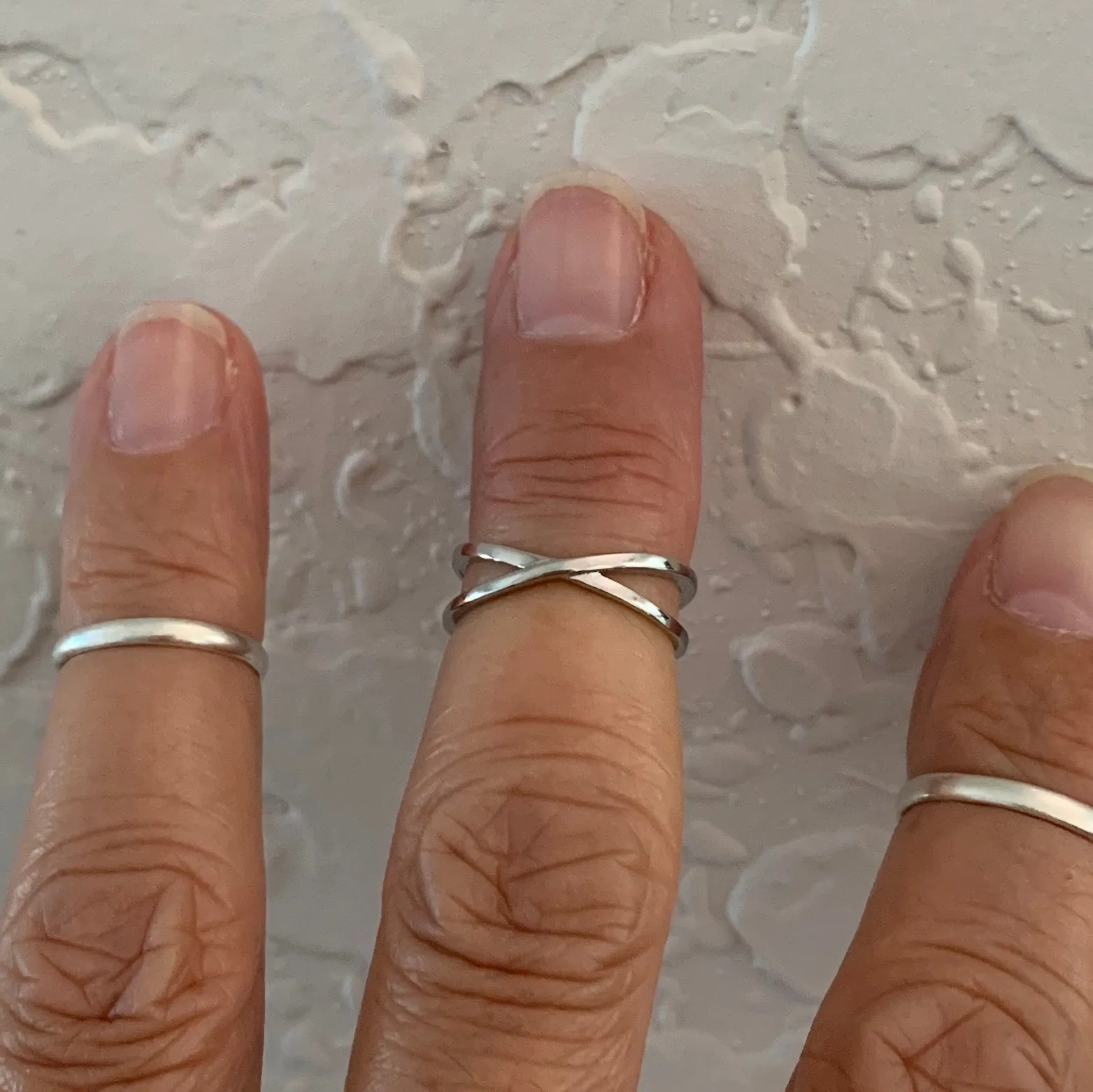 Sterling Silver Crisscross Toe Ring, Silver Ring, X Ring, Boho Ring