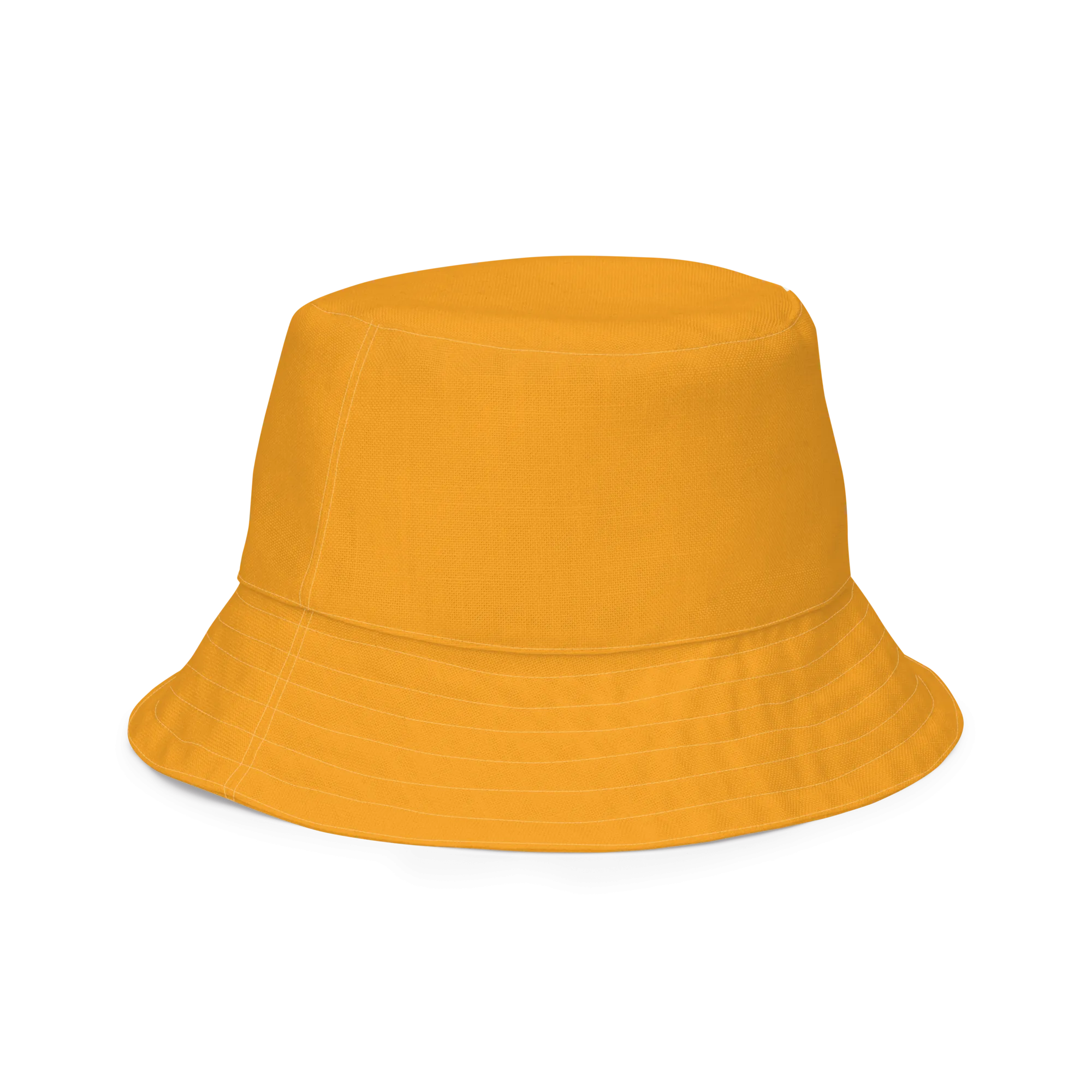The FLOWER LOVE Collection - "Butterfly on a Bloom" Design Premium Reversible Bucket Hat - Orange Inside - Beach Hat, Gifts for Her