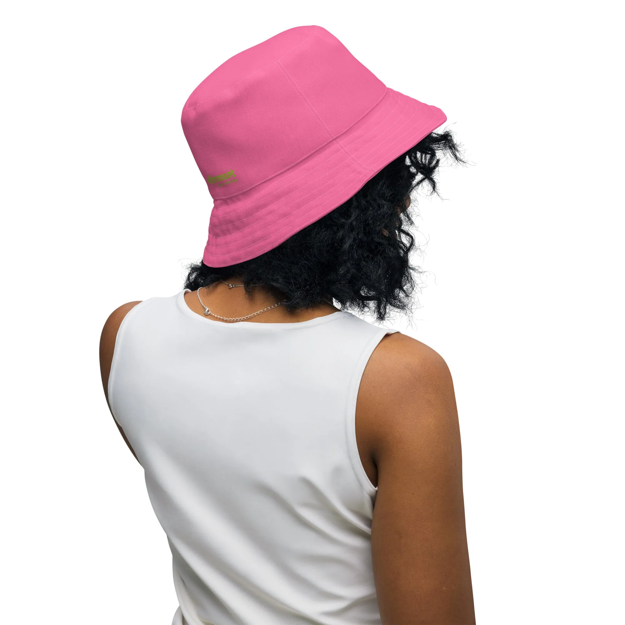 The FLOWER LOVE Collection - "Wildflower Wonder" Design Premium Reversible Bucket Hat - Pink Inside - Wildflower Hat, Gifts for Her