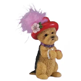 The Hamilton Collection Endearing Angel - PAWS-ITIVE HAT-TITUDE Yorkie Dog Figurine 4-Inches