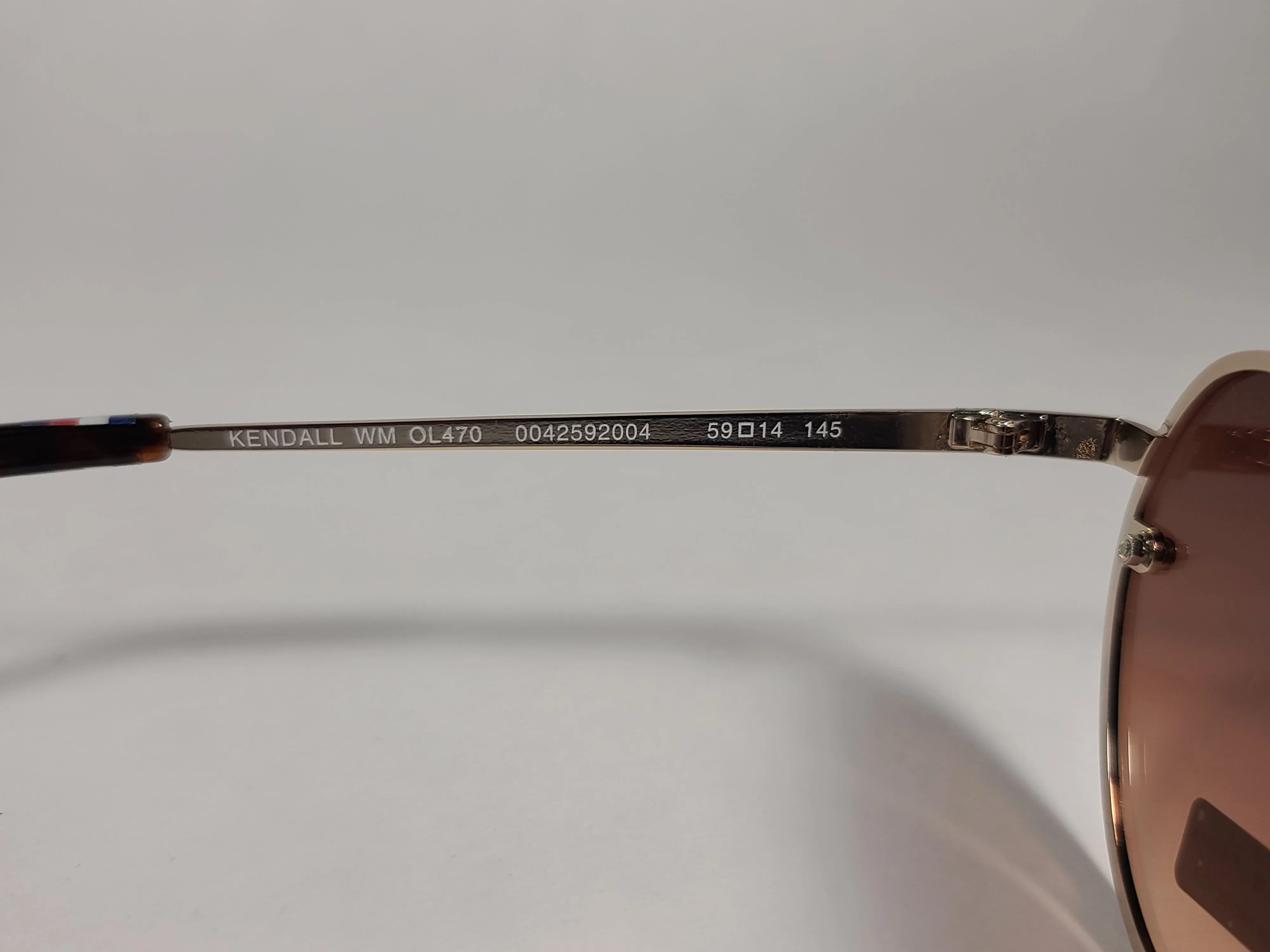 Tommy Hilfiger Kendall Rimless Aviator Sunglasses Gold Brown Tortoise Frame Brown Gradient Lens KENDALL WM OL470