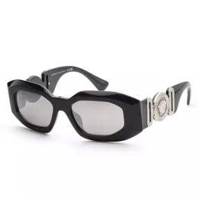 Versace Maxi Medusa Biggie Sunglasses Black/Light Grey Mirror