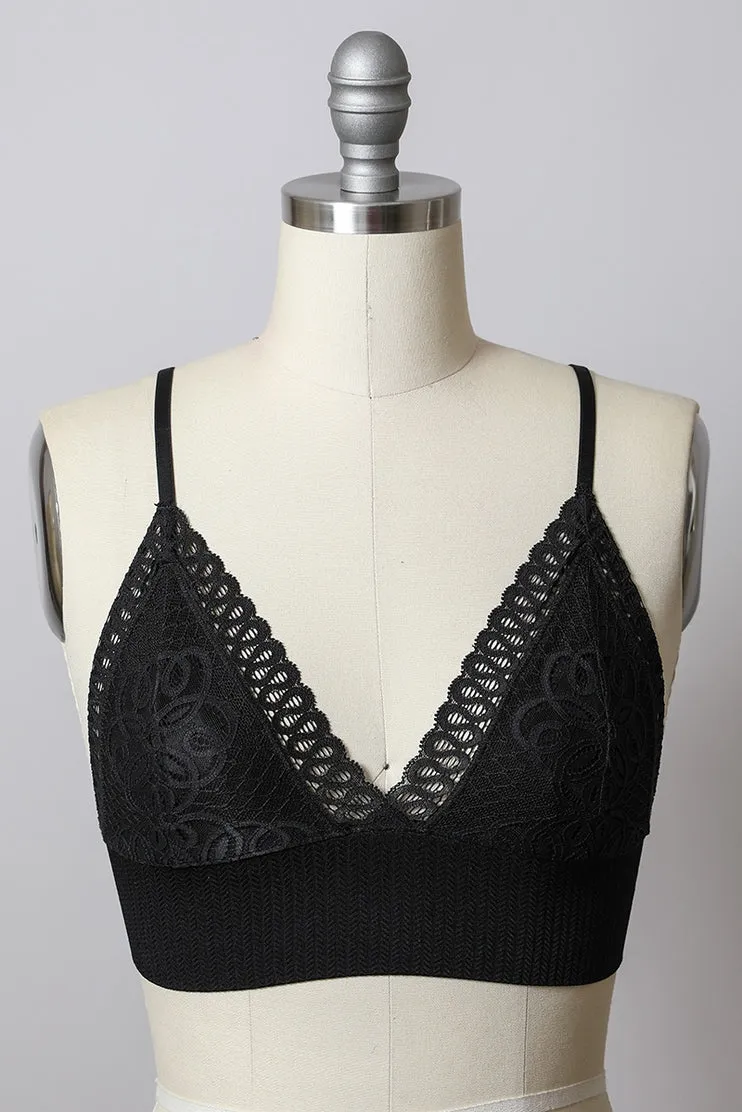 Waistband Loop Lace Seamless Brami by LETO✨ in 7 Color Choices