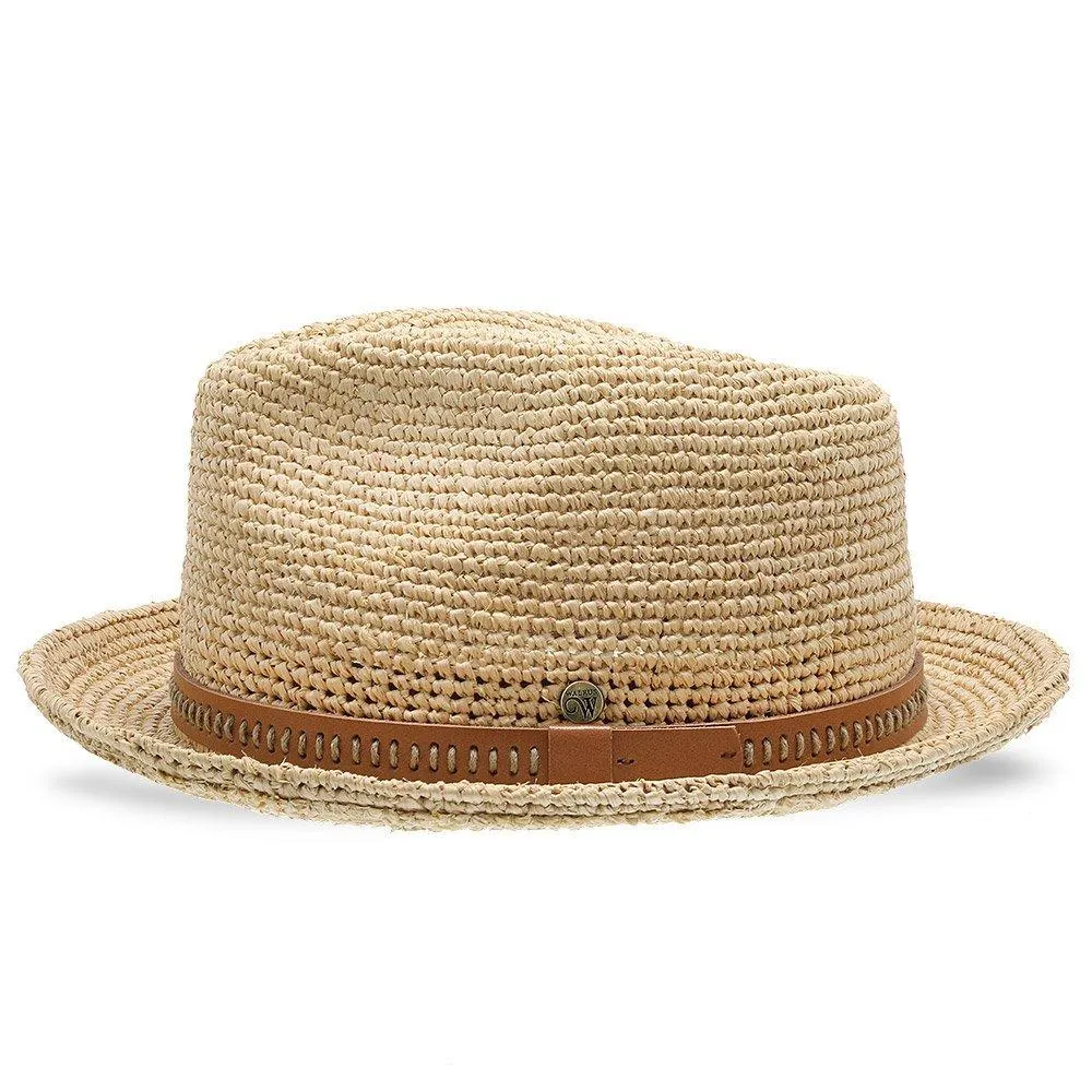 Walrus Hats Crocheted Raffia Straw Fedora Hat w/ Band