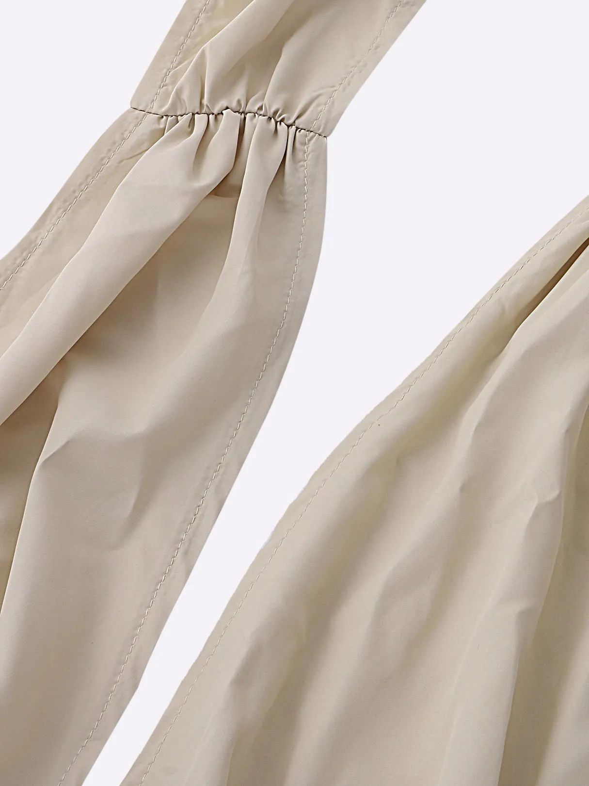 Wholesale Khaki Deep V-Neck Sleeveless Zip Back Lace-Up Dresses