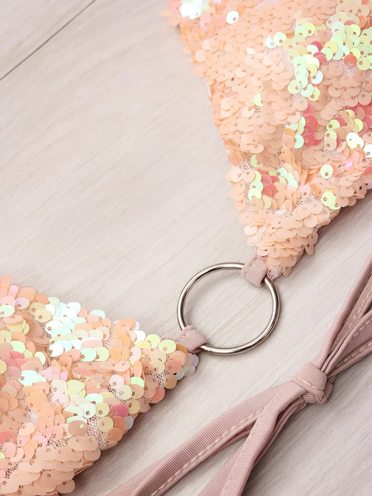 Wholesale Sleeveless Pink 2 Piece Bikini