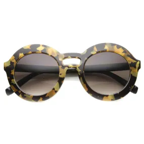 Women's Fashion Round Bold Frame Sunglasses 9857