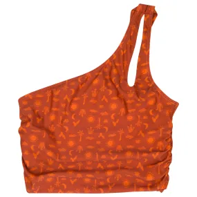Women’s One Shoulder Crop Tankini Top | “Desert”