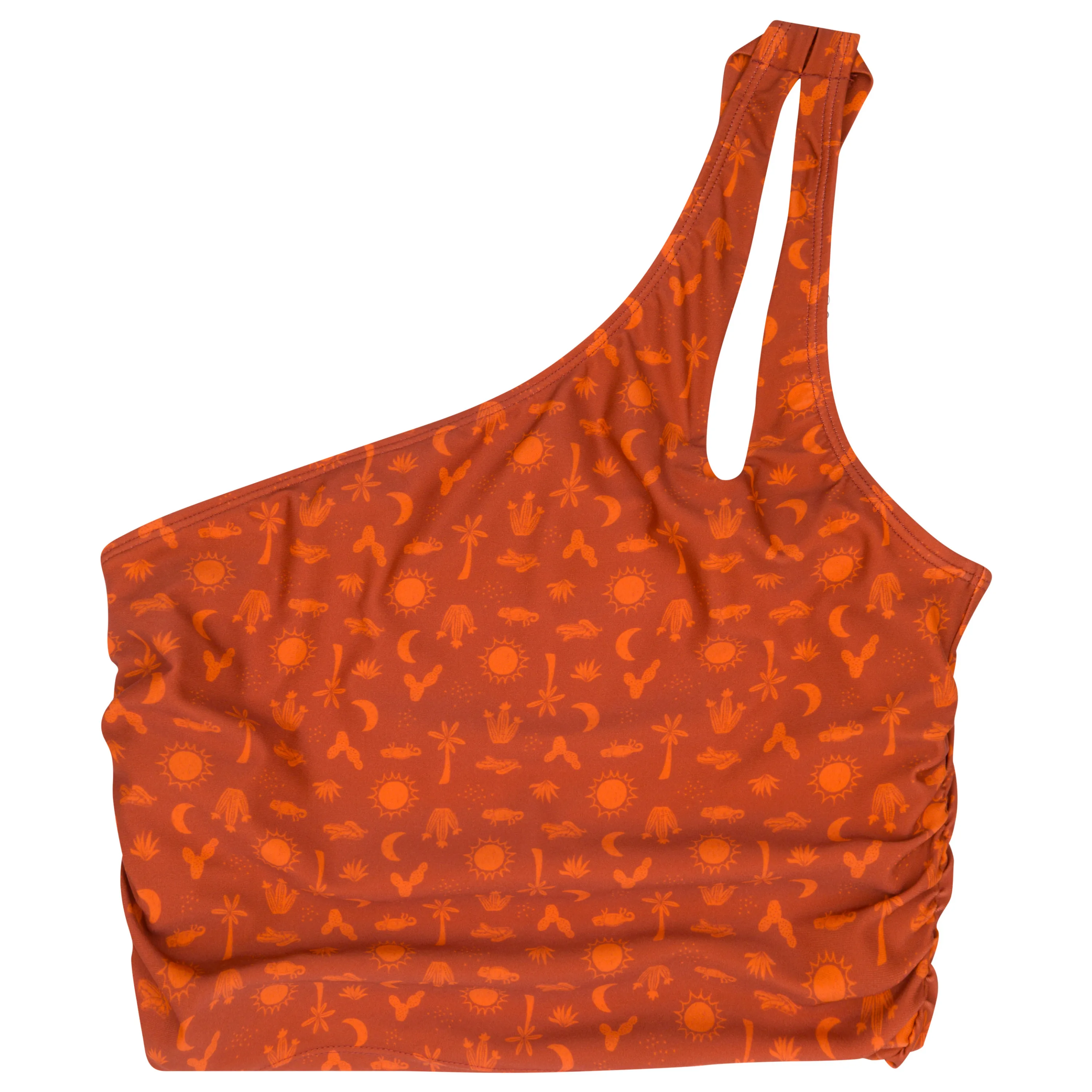Women’s One Shoulder Crop Tankini Top | “Desert”