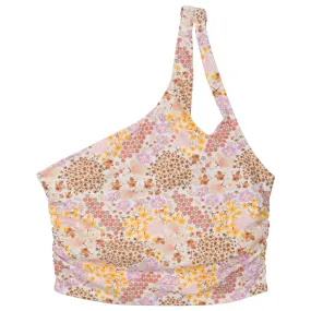 Women’s One Shoulder Crop Tankini Top | “Meadows”