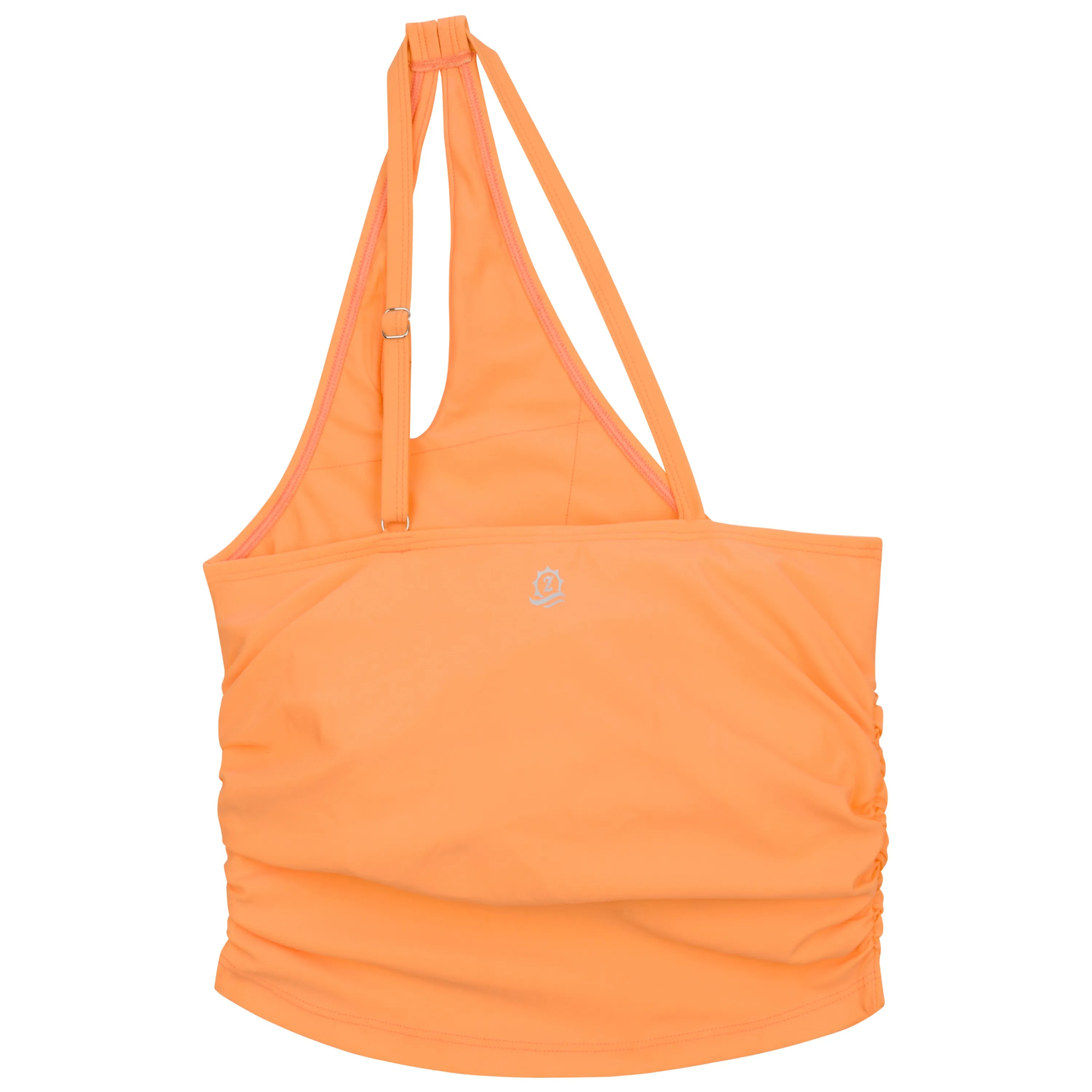 Women’s One Shoulder Crop Tankini Top | “Paradise Orange”