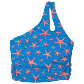 Women’s One Shoulder Crop Tankini Top | “Starfish”