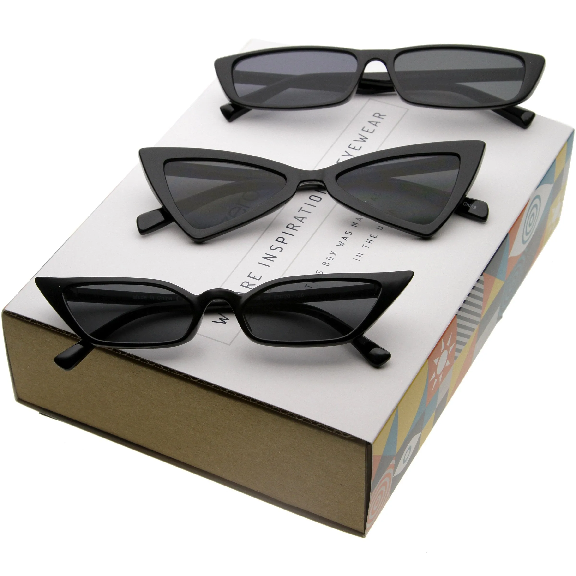 Women's Trending Small 1990's Cat Eye Sunglasses C570 [Promo Box]